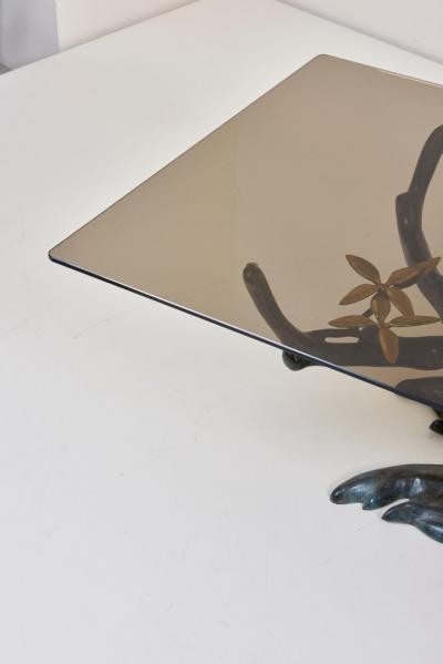 Brass Bonsai Tree Coffee or Side Table in the Manner of Willy Daro