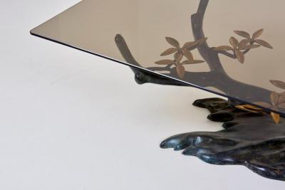 Brass Bonsai Tree Coffee or Side Table in the Manner of Willy Daro