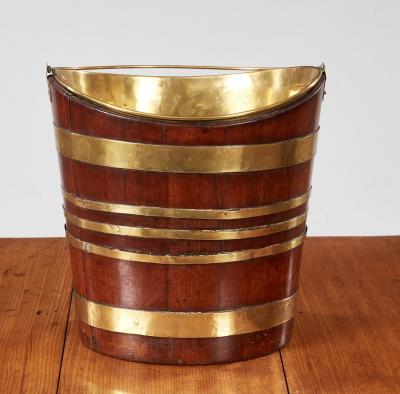Brass Bound Boat Shaped Bucket