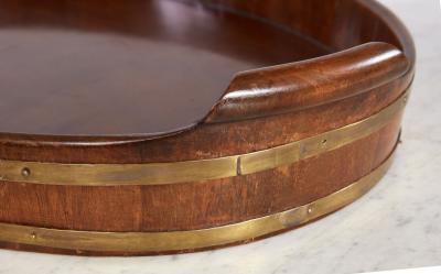 Brass Bound Mahogany Oval Tray c 1780