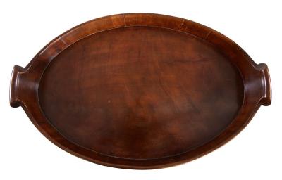 Brass Bound Mahogany Oval Tray c 1780