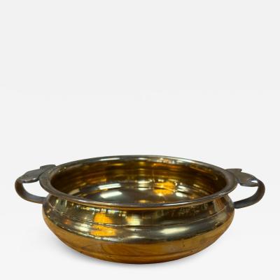 Brass Centerpiece Bowl with Decorative Handles