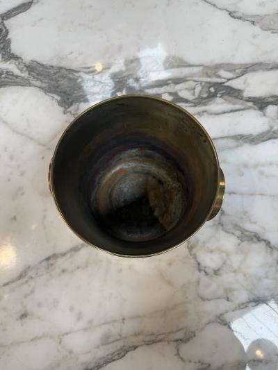 Brass Champagne Bucket Wine Cooler with Ring Handles