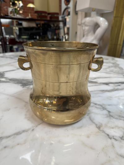 Brass Champagne Bucket Wine Cooler with Ring Handles