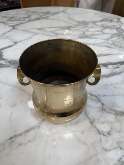 Brass Champagne Bucket Wine Cooler with Ring Handles