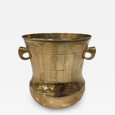 Brass Champagne Bucket Wine Cooler with Ring Handles