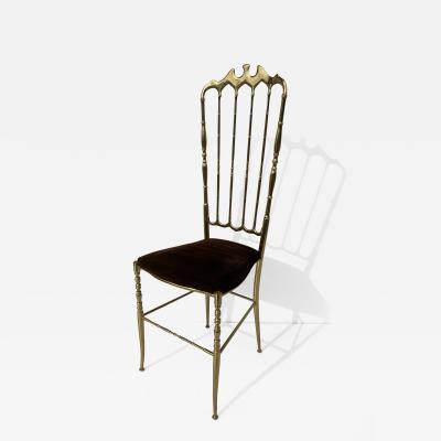 Chiavari brass chair with high back 1950`s ca, Italian in Other from  Roomscape