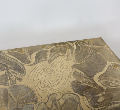 Brass Coffee Table Belgium 1970s