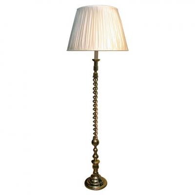 Brass Double Spiral Floor Lamp