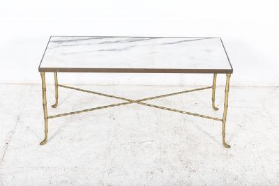 Brass Faux Bamboo Coffee Table