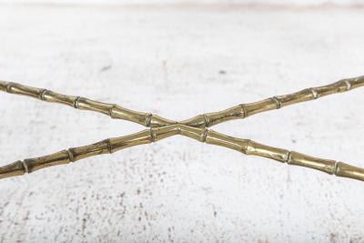 Brass Faux Bamboo Coffee Table