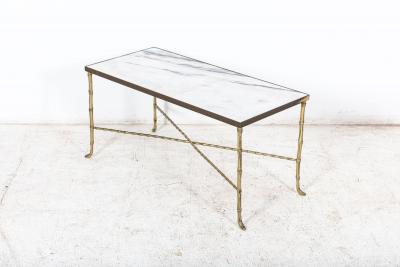 Brass Faux Bamboo Coffee Table