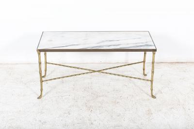 Brass Faux Bamboo Coffee Table