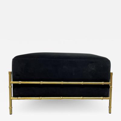 Brass Faux Bamboo Ottoman