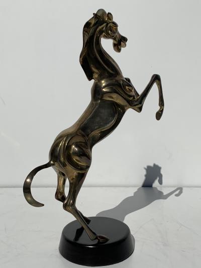 Brass Flaming Horse Sculpture