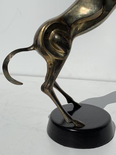 Brass Flaming Horse Sculpture
