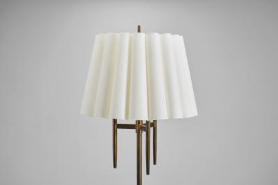Brass Floor Lamp with Tripod Base Denmark ca 1950s