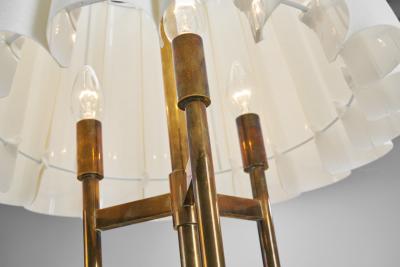 Brass Floor Lamp with Tripod Base Denmark ca 1950s