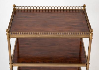 Brass Gallery Post Three Tier Etagere