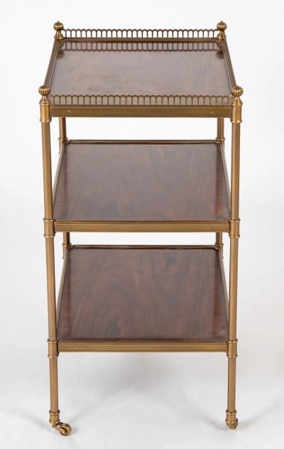 Brass Gallery Post Three Tier Etagere