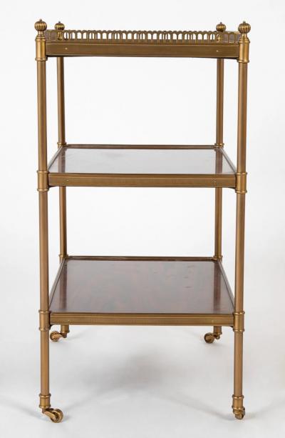 Brass Gallery Post Three Tier Etagere