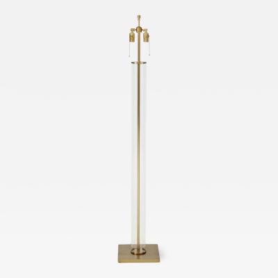 Brass Glass Tube Floor Lamp