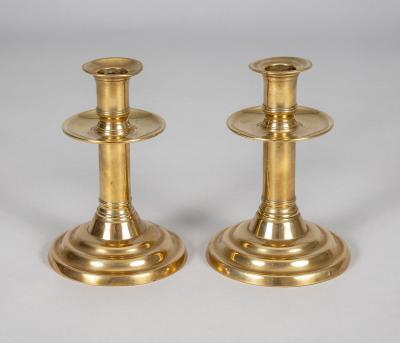 Brass Harrison Patent Telescopic or Extending Candlesticks