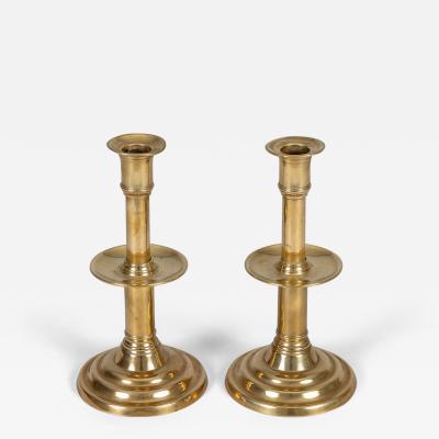 Brass Harrison Patent Telescopic or Extending Candlesticks