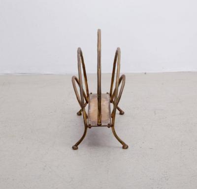 Brass Magazine Faux Bamboo Stand