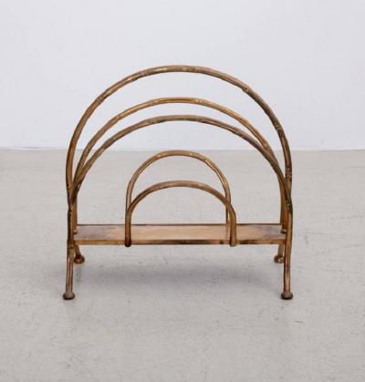 Brass Magazine Faux Bamboo Stand