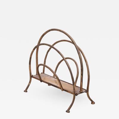 Brass Magazine Faux Bamboo Stand