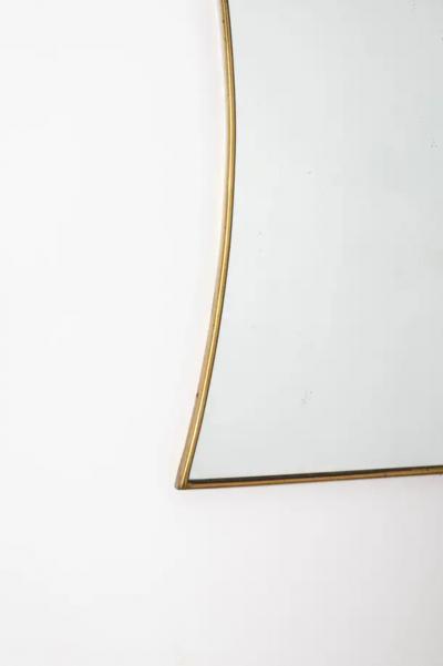 Brass Mirror frame mirror Italy c1950