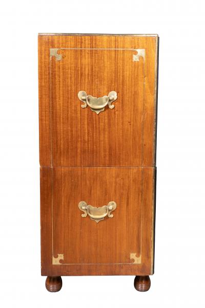 Brass Mounted Mahogany Campaign Chest