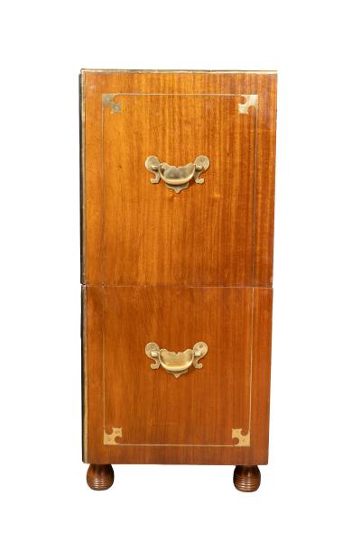 Brass Mounted Mahogany Campaign Chest