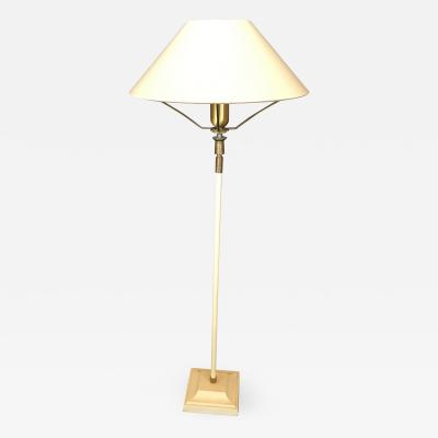 Brass Mounted And Cream Painted Table Lamp Brass Mounted And Cream Painted Table Lamp, Microsun Floor Lamps