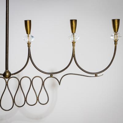 Brass Pendant Lamp Italy 1950s