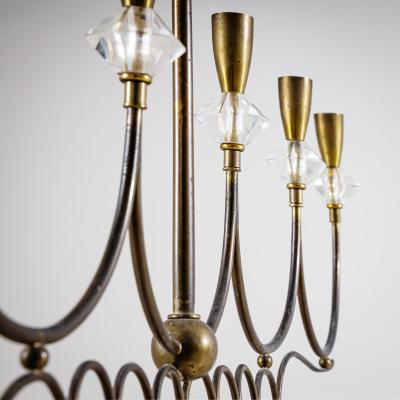 Brass Pendant Lamp Italy 1950s