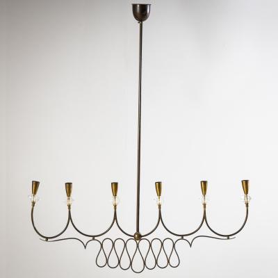 Brass Pendant Lamp Italy 1950s