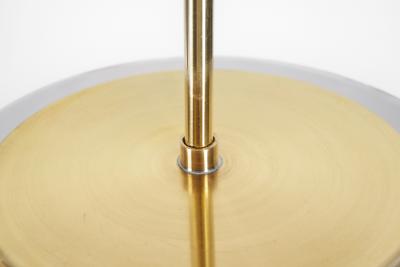 Brass Pendant Light with Etched Glass Shade Europe Mid 20th Century