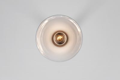 Brass Pendant Light with Opal Glass Shade Europe 1960s