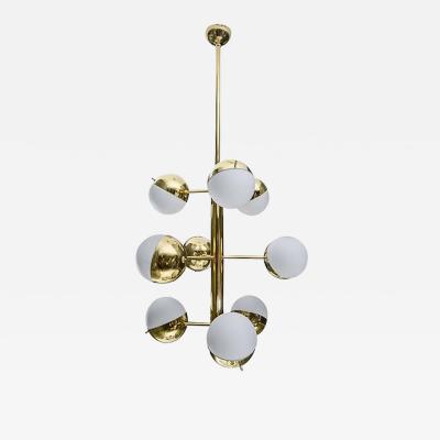 Brass Pendants with Half Glass Globes