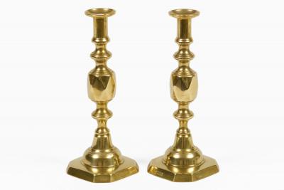 Brass Queen of Diamonds Candlesticks A Pair