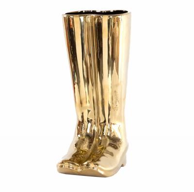 Brass Rainboot Shaped Umbrella Stand