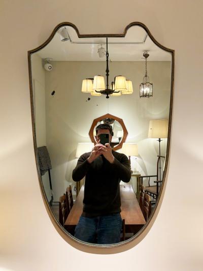 Brass Shield Mirror