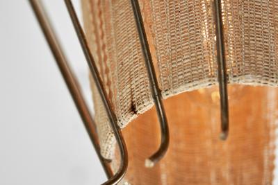 Brass Structured Hanging Lamp with Organic Lacing Sweden 1960s