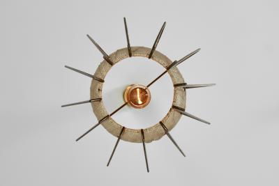 Brass Structured Hanging Lamp with Organic Lacing Sweden 1960s