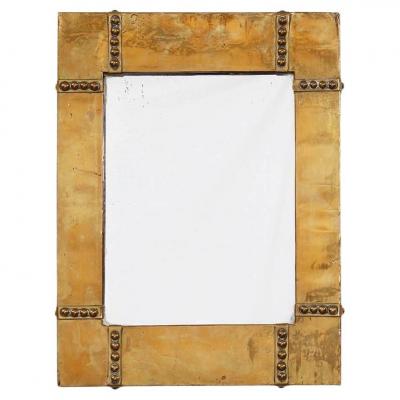 Brass Studded Mirror