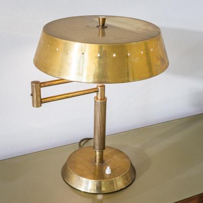 Brass Table Lamp Italian Manufacture 1950s
