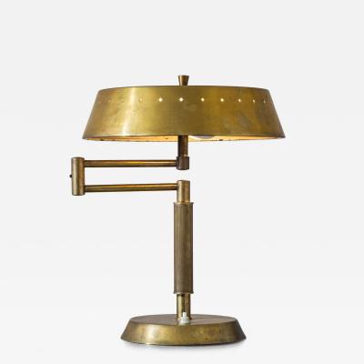 Brass Table Lamp Italian Manufacture 1950s