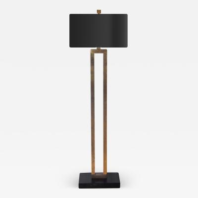 Brass Tone Modern Floor Lamp